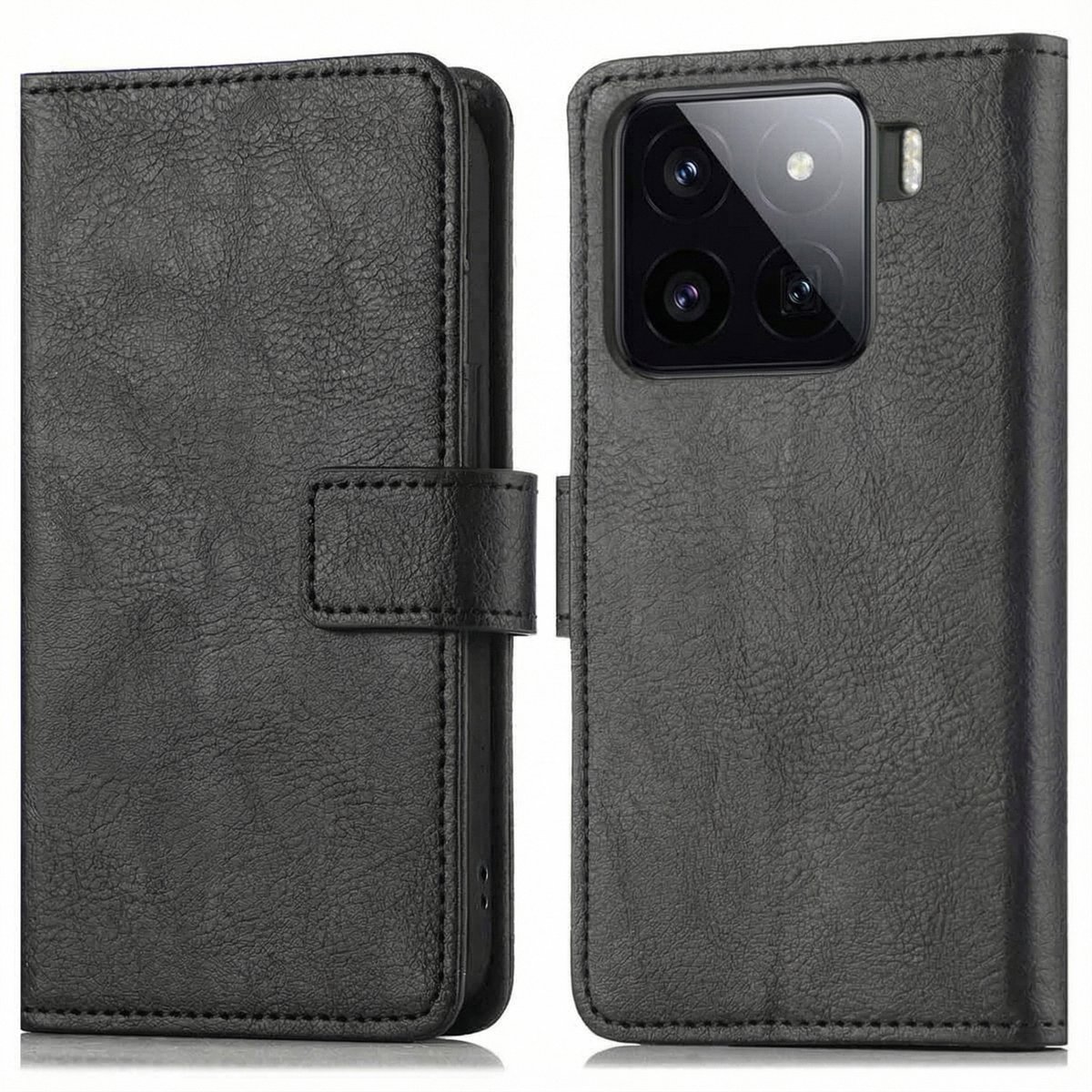 imoshion Hoesje - Geschikt voor Xiaomi 15 Pro - Luxe Bookcase - Zwart