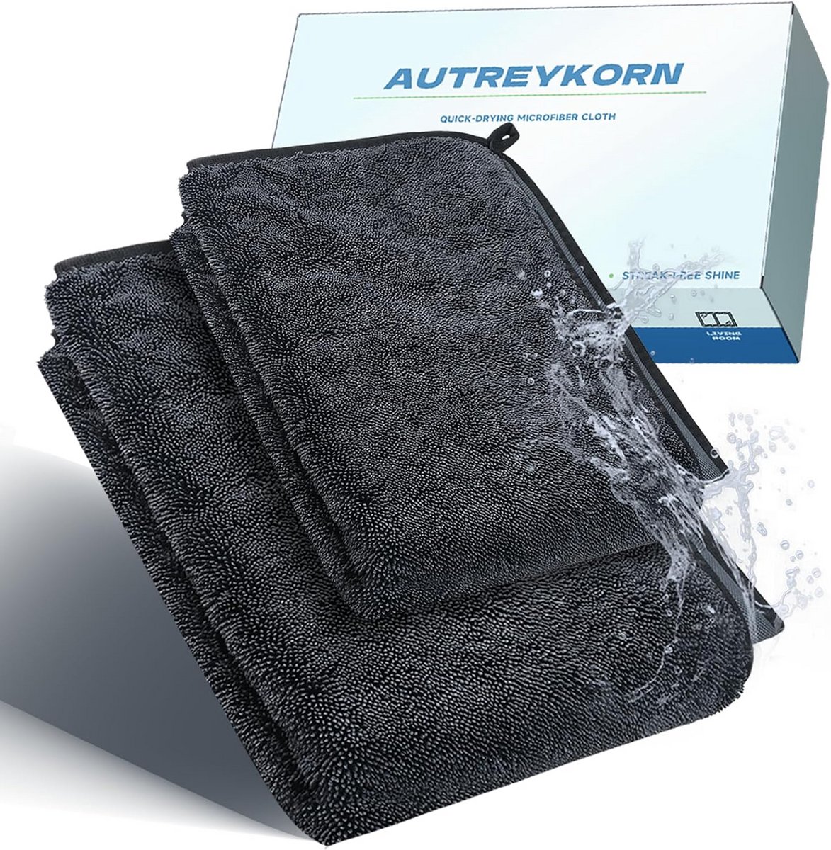 Sneldrogende microvezeldoekenset voor auto en huishouden - Ultra absorberend en krasvrij