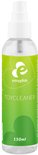 Bouteille EasyGlide Toycleaner 150 ml debout avec étiquette verte, bouchon blanc et buse, sur fond blanc.