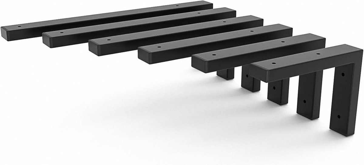 Zware Wastafelhouder Wandconsole Onderbouw Ondersteuning 2-delige Set in Diverse Maten