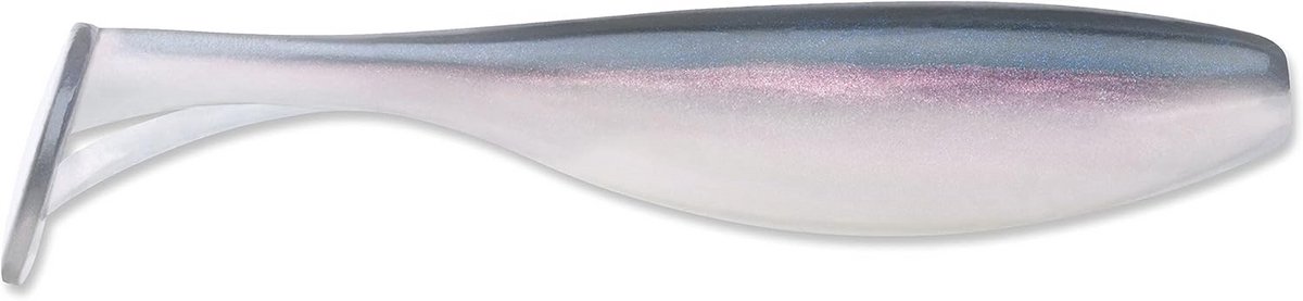 Lange Shad Kunstaas 4.0 inch Zacht Plastic Visplug Blauw Rood Parel