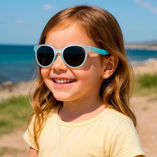 Vierkante Kinderzonnebril voor Meisjes 4-7 Jaar met Polariserend Flexibel Montuur en UV400 Bescherming — afbeelding 4
