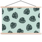 Porte-affiche avec affiche - Affiche scolaire - Été - Feuilles - Blauw - 60x40 cm - Lattes vierges