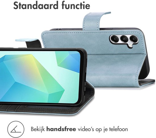 Étui imoshion adapté au Samsung Galaxy A56 avec porte-cartes - Bookcase de Luxe imoshion - Bleu clair