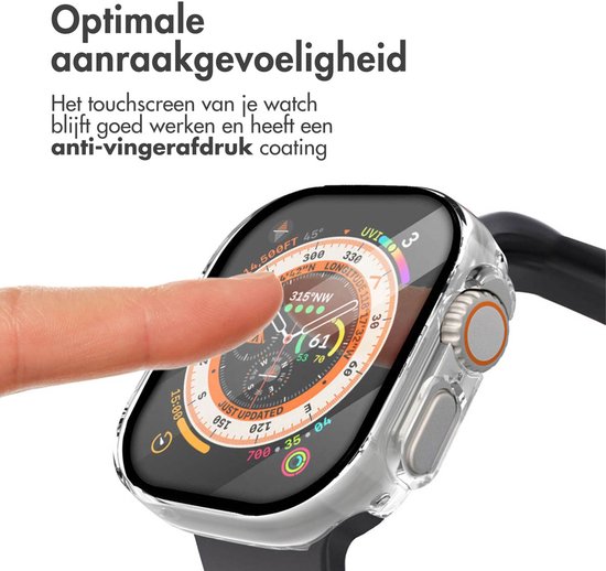 Screen protector - Geschikt voor Apple Watch Ultra / Ultra 2 / Ultra 3 - 49 mm - Full Cover Hard Case / Beschermend Hoesje - Transparant