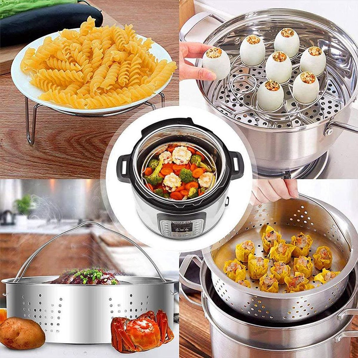 3-Delige Stoompan Accessoireset voor 21 cm Instant Pot thumbnail 4