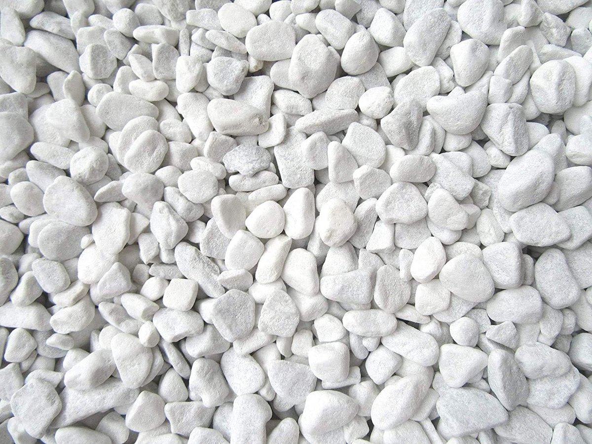 Luxe Wit Carrara Siergrind 18-25 mm - Decoratief Marmergrind voor Tuin en Binnen