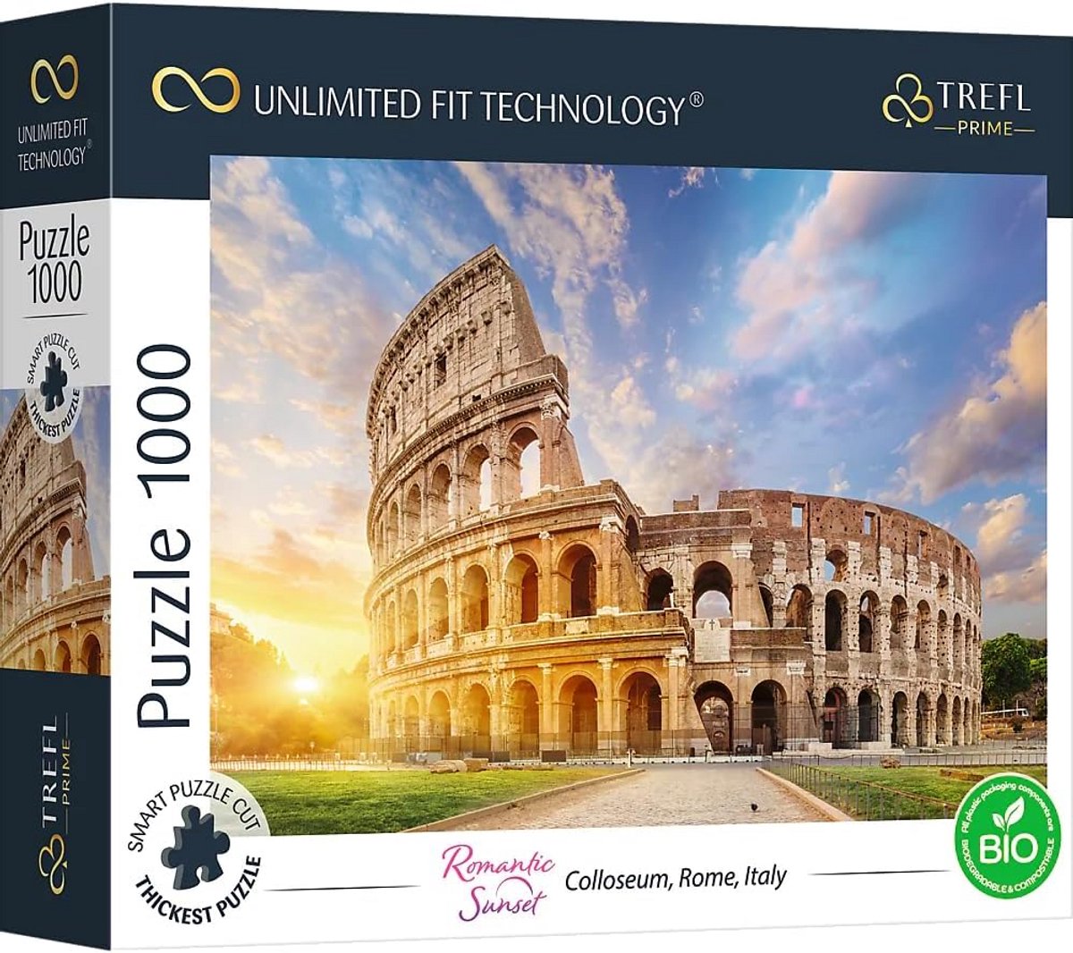 Romantische Zonsopgang Puzzel van het Colosseum in Rome - 1000 Stukjes, Dikke Karton, Biologisch