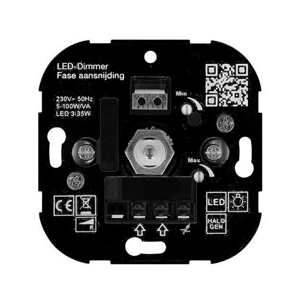 LED Dimmer Inbouw (T37) - 3-35W - 230V - Fase aansnijding