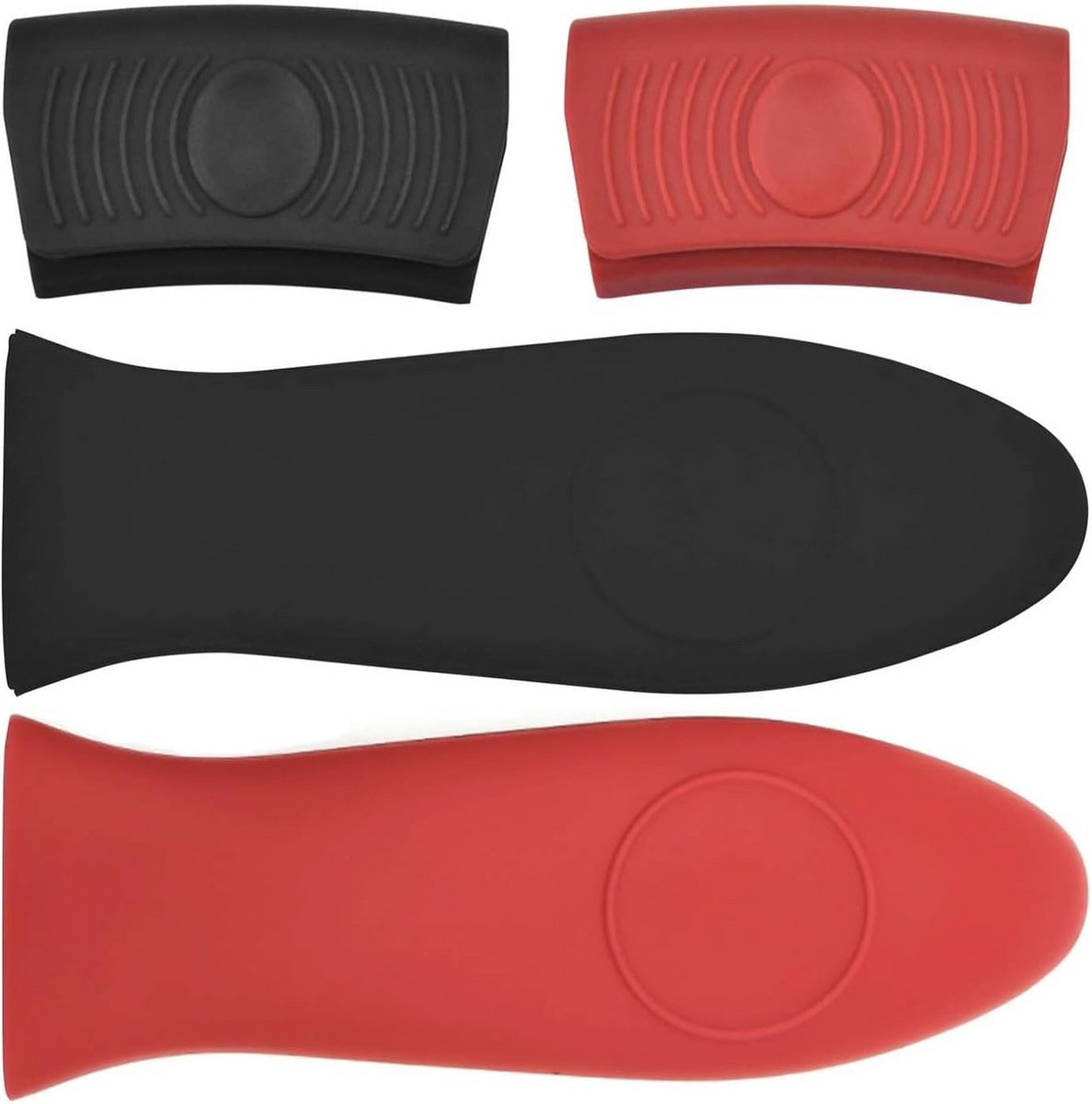 Set van 4 Hittebestendige Silicone Keukenhandgrepen voor Veilig Koken