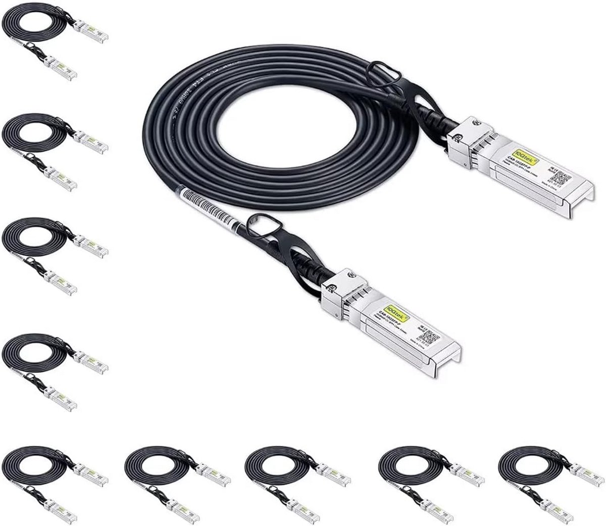 10-Pack 10G SFP+ DAC Kabel - 10GBASE-CU Koper Direct Attach Twinax Kabel, Passief, 1.5m