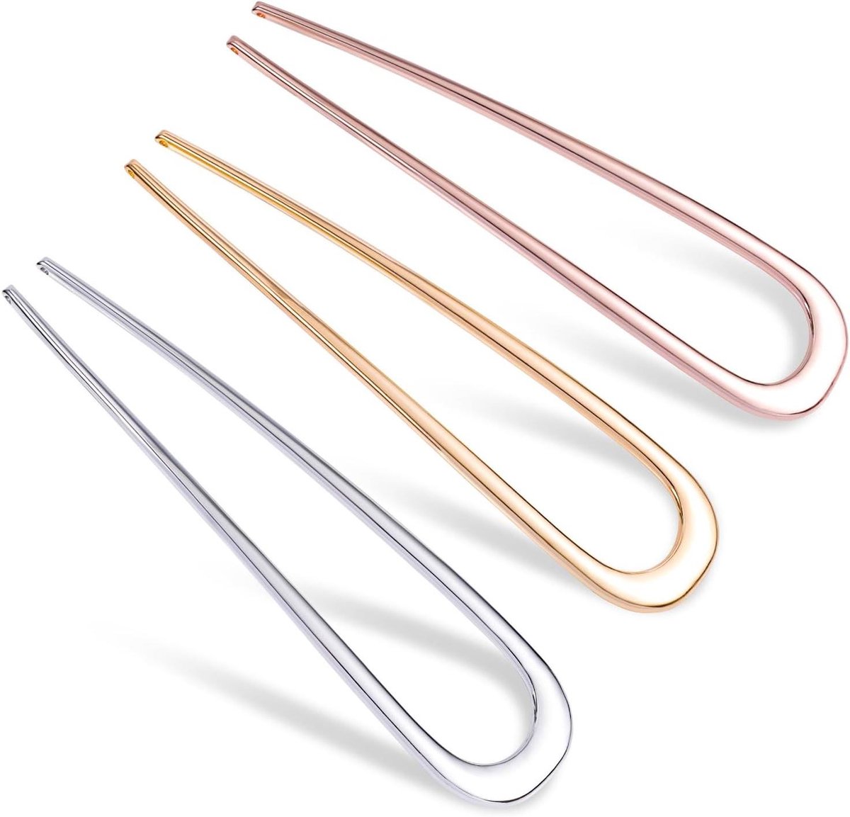 VVGoods - Set van 3 U-vormige Haarspelden voor het Creëren van Chignon Kapsels