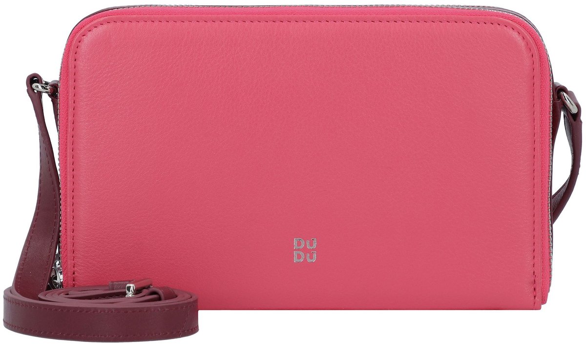 DuDu Schoudertas leer 19 cm - Dames - raspberry