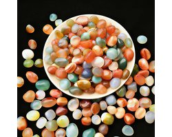 Natuurlijke geslepen stenen set - creatief spelen - 400 g - zwart