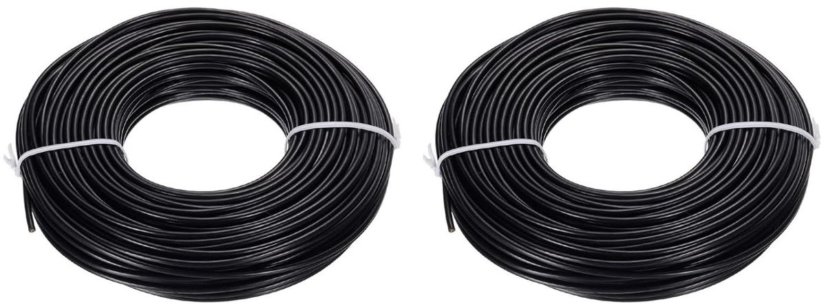 Ronte - PVC-aansluitdraad 16AWG met vertind koperdraad - 30 meter - zwart