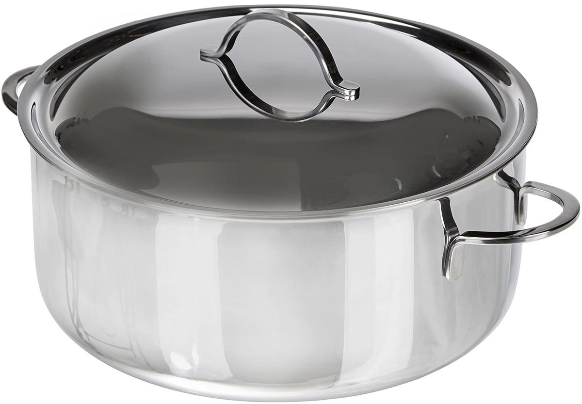 Braadpan met Deksel 24 cm - Roestvrij Staal - 4.7 Liter - Geschikt voor Inductie