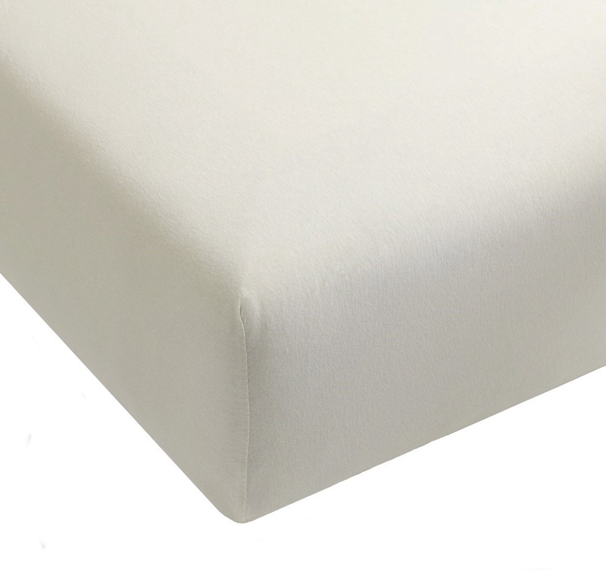 Hoeslaken Jersey Katoen - Ecru - 160x220 - 100% Katoen - Oeko-Tex gecertificeerd