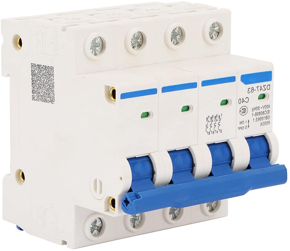 Allecto - Miniatuur stroomonderbreker - Aardstroomschakelaar - Betrouwbare lekbescherming - 4P 40A 400V - Ideaal voor industriële toepassingen - Ho...