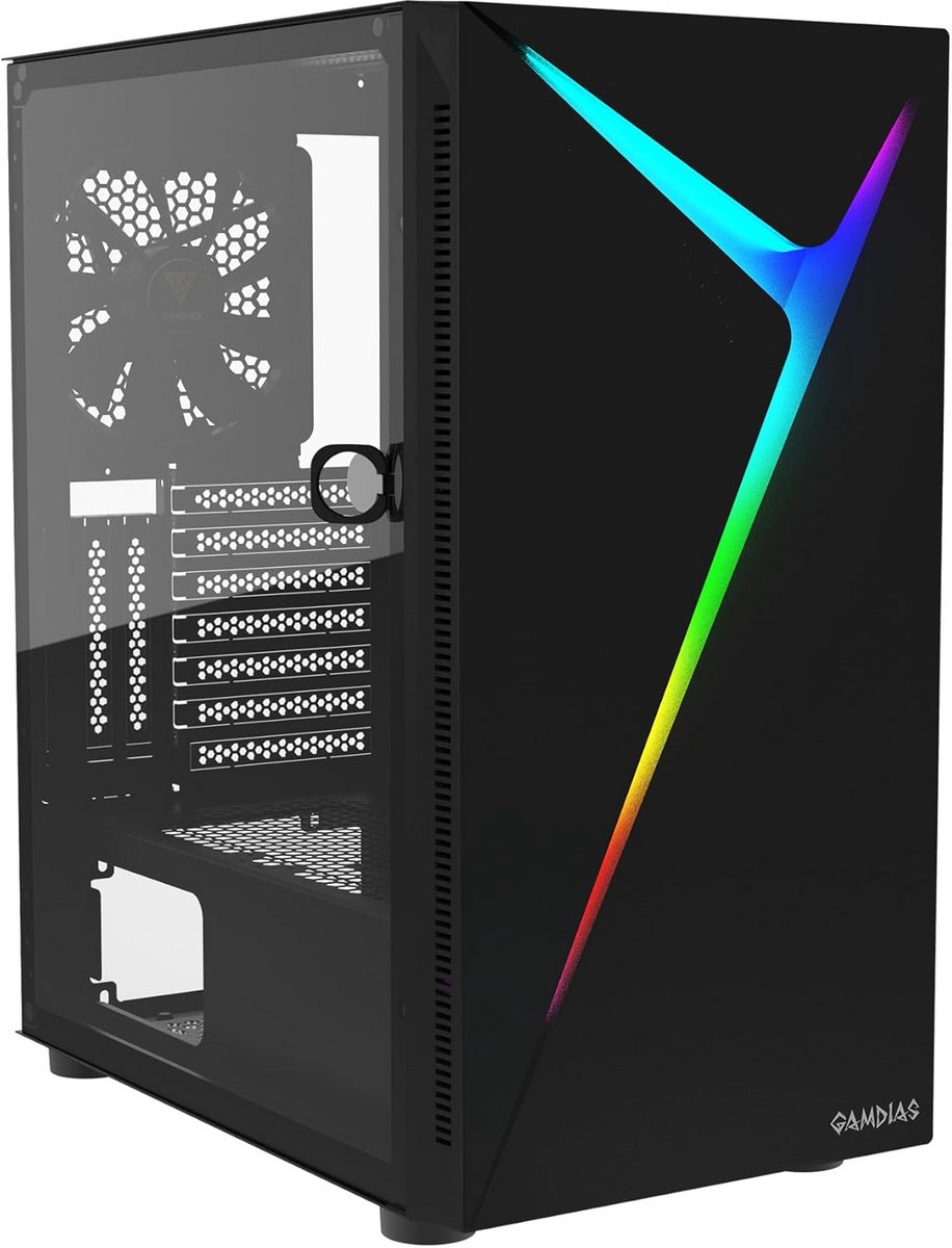 Mid-Tower ATX Gaming Behuizing met Gehard Glas Zijpaneel en ARGB Verlichting