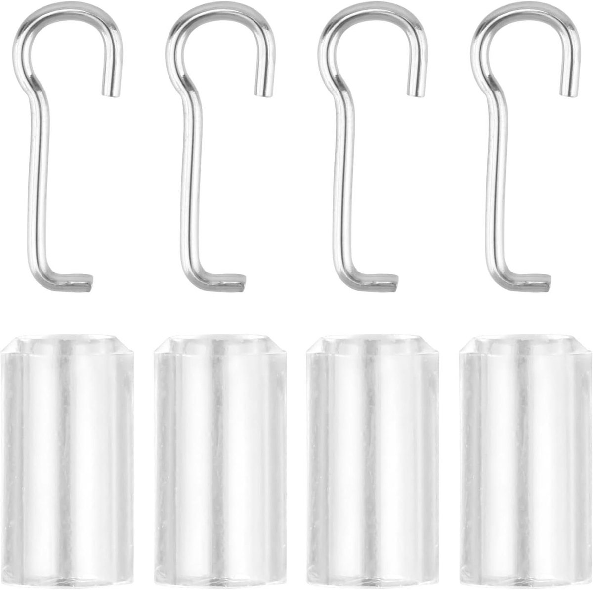 Ronte - Mini Blinds Vervanging Set van 8 - Roestvrij Stalen Wand Haak voor Horizontale Blinds - Reparatie Onderdelen en Accessoires