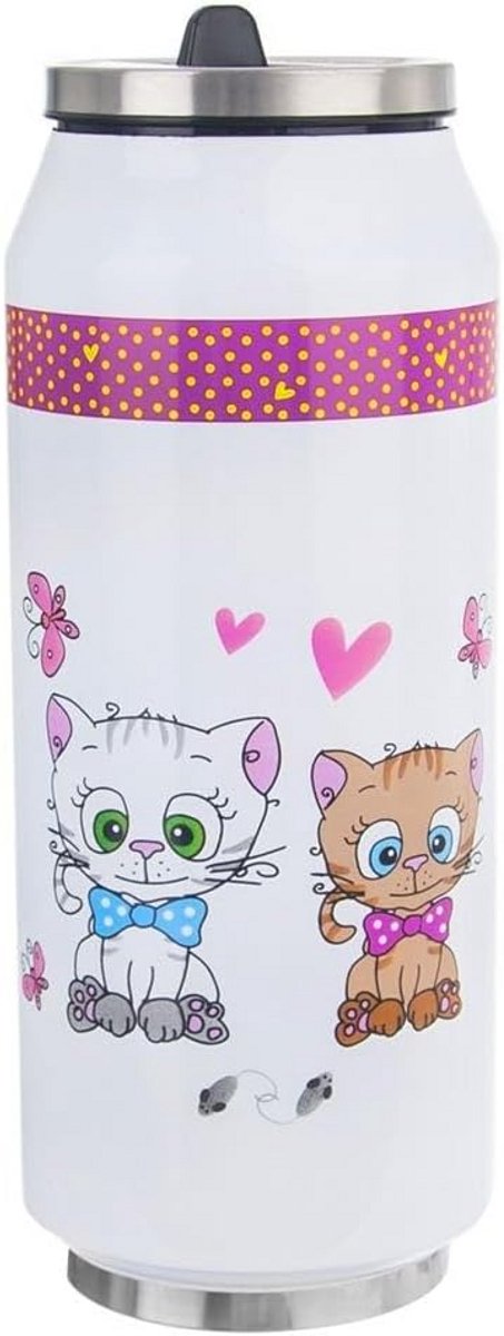 Thermos mok kind 400 ml - warm en koud houden, lekkersdicht - voor school en buiten