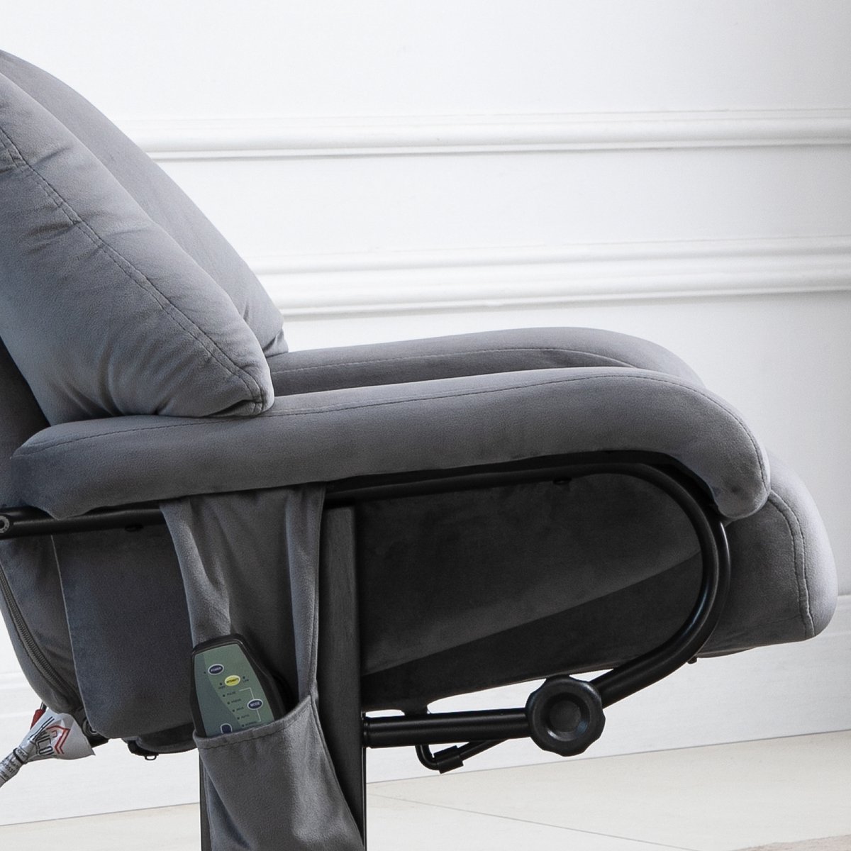 HOMCOM Relaxfauteuil met Massagefunctie Grijs - afbeelding 2