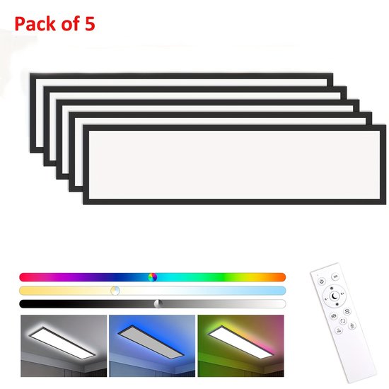 LED Plafondlamp - Plafondverlichting - Trion Taco - 22W - Aanpasbare Kleur - RGB LED Plafondlamp - Plafondverlichting - Trion Taco - 22W - Aanpasbare Kleur - RGB
