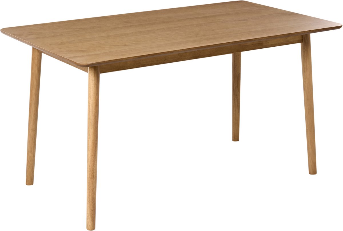 Beliani ELVYN - Eettafel - Lichtbruin - 140 x 80 cm - Eikenfineer
