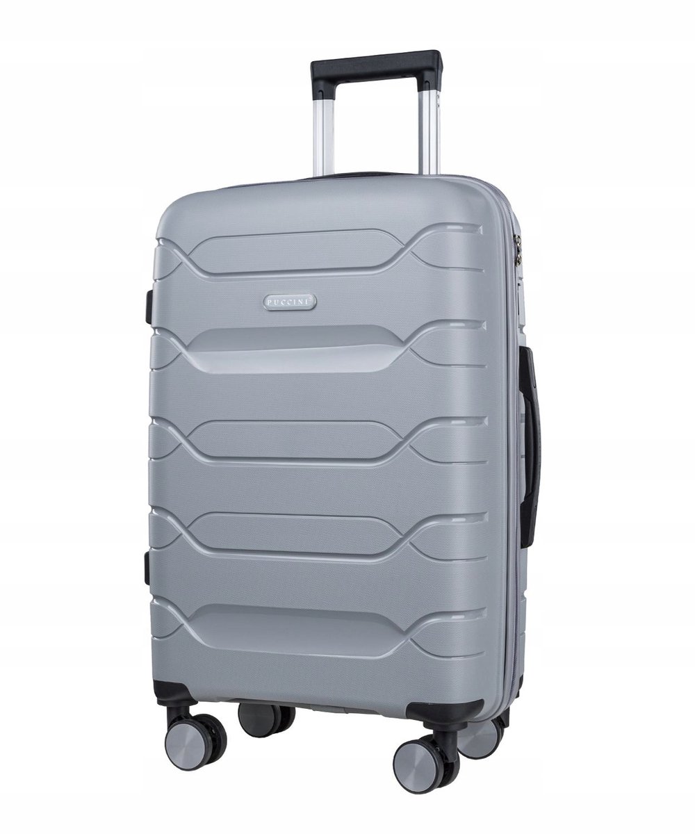 Puccini Zadar koffer Grijs - lichtgewicht, harde koffer, 66cm, 46L