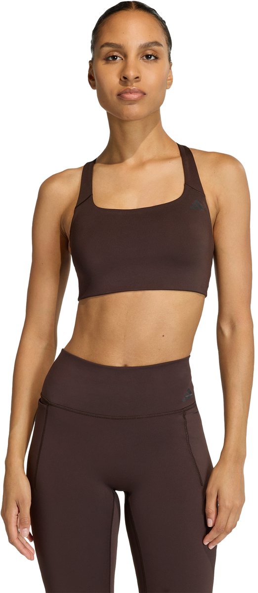Adidas Performance Optime Workout Medium Support Beha - Dames - Bruin