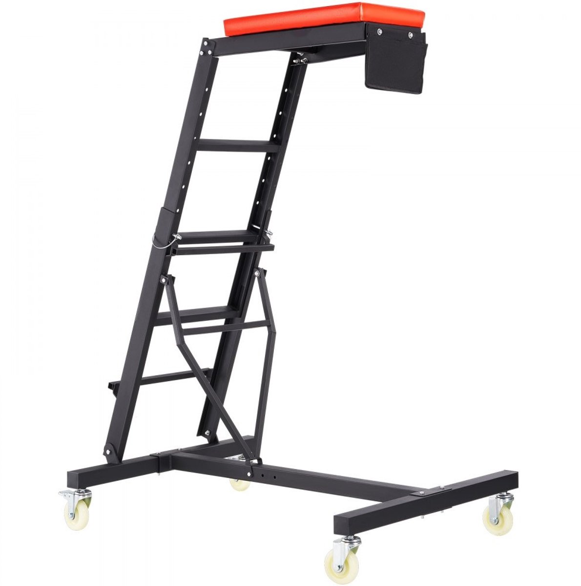 Topside Creeper voor Auto - Monteursplatform Boven Motor - Verstelbare Hoogte 126-192 cm - Draagvermogen 181 kg - Hoog Werkplatform - 4 Zwenkwielen - Robuuste Constructie