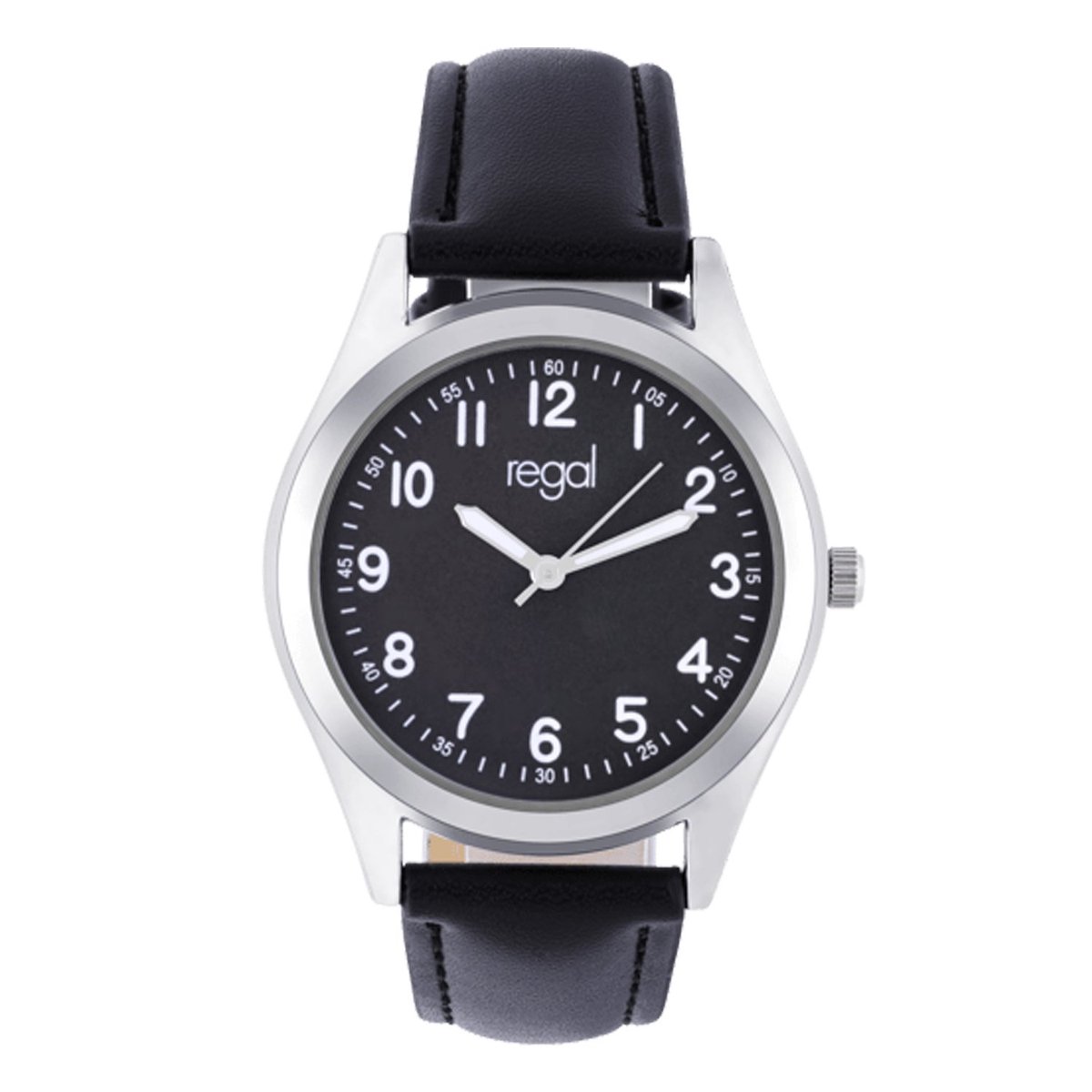 Lucardi Dames Regal dames horloge met PU band - Horloge - PU leer - Zwart - 36 mm