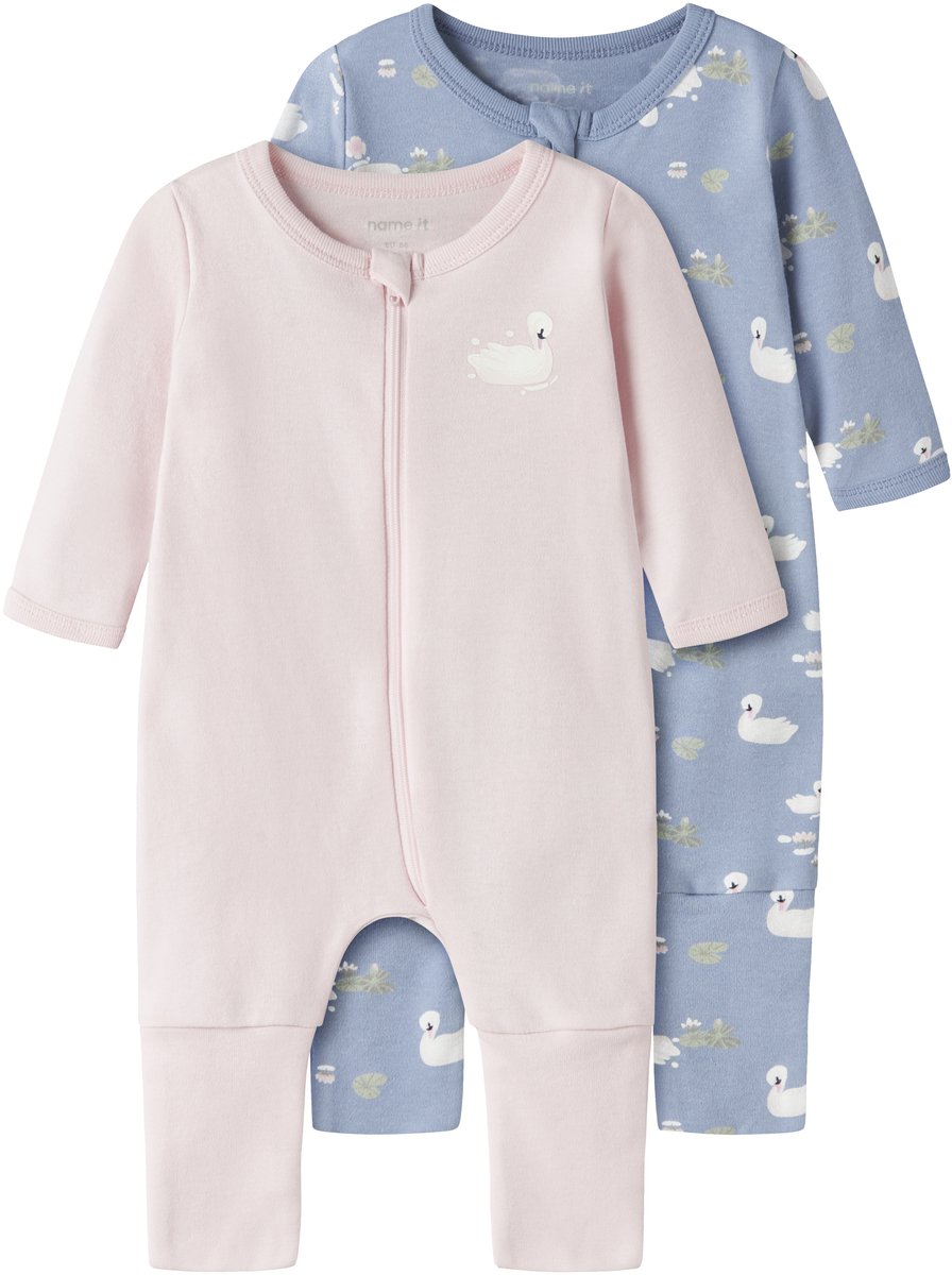 NAME IT - NBFNIGHTSUIT 2P ZIP FF SWAN NOOS - Baby - Pyjamas