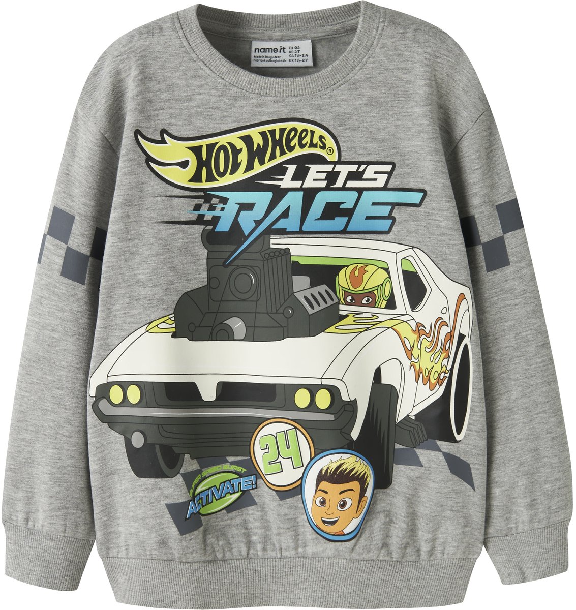 NAME IT - NMMSLOAN HOTWHEELS NREG SWEAT BRU MAT - Jongens - Sweaters