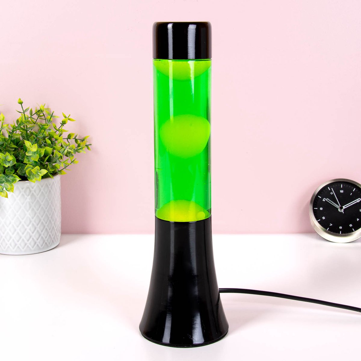 Fisura Mini Lavalamp - Groen - 9x9x31cm