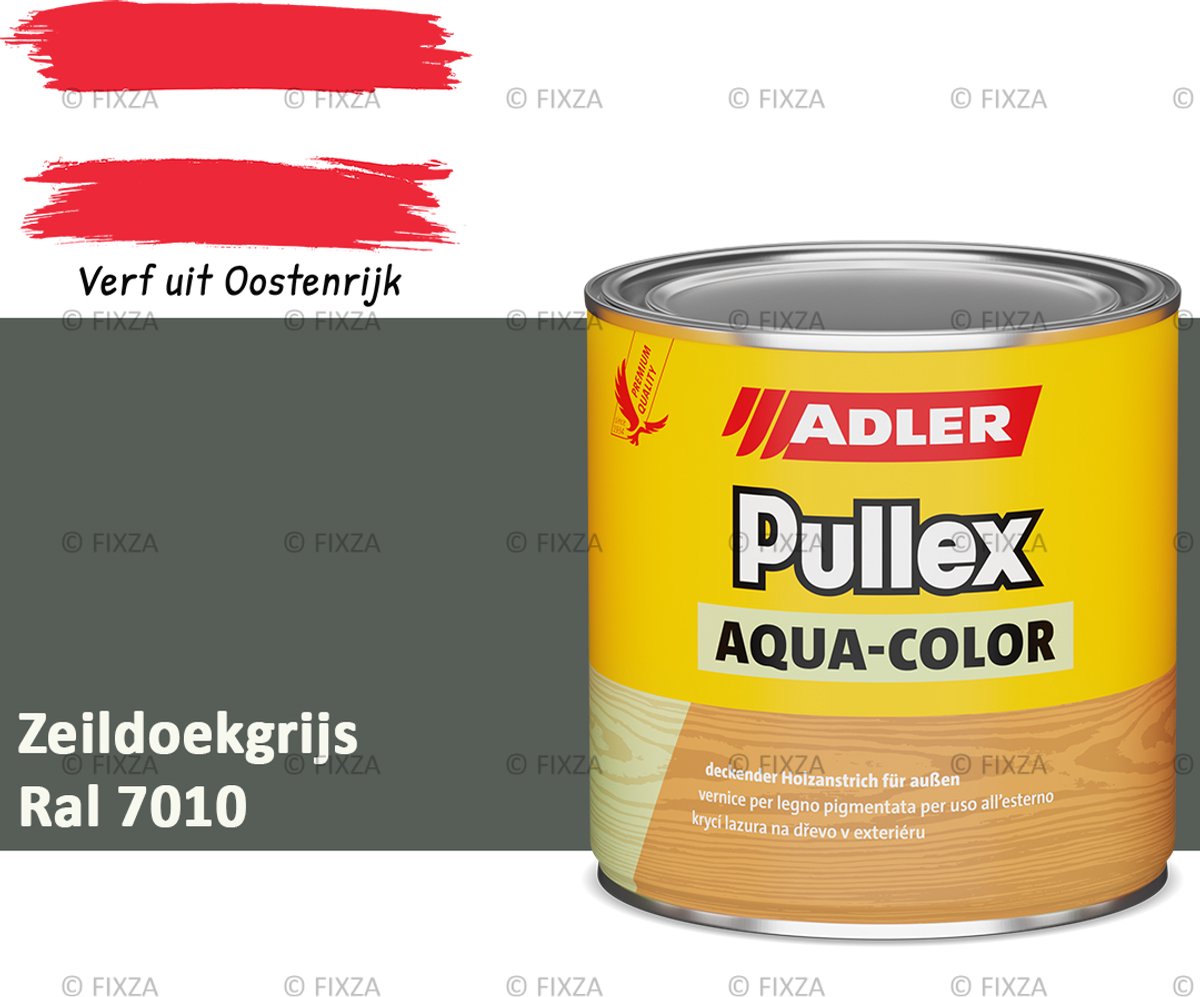ADLER Pullex Aqua-Color Houtverf Buiten – Zeildoekgrijs – 2,5 Liter – Watergedragen houtbescherming voor Buitenhout – Beschermt tegen Schimmel en Algen