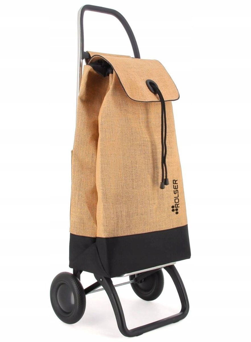 Rolser I-Max Yute Bi 2-wielige boodschappentrolley - Natuurlijk/Zwart