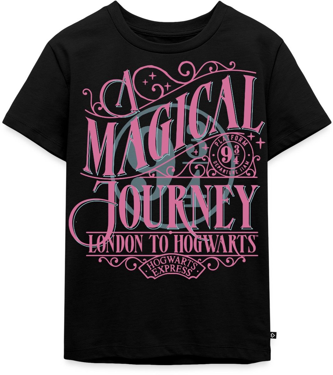 Harry Potter Perron 9 ¾ Ontwerp In Roze & Blauw Premium T Shirt Kinderen