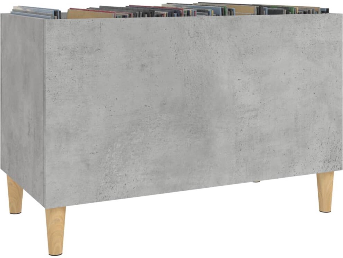 Platenspeler Meubel - LP-kast - Platenspelerkast - Draaitafelstandaard - Platenspelerstandaard - Vintage Displayplank - Betongrijs