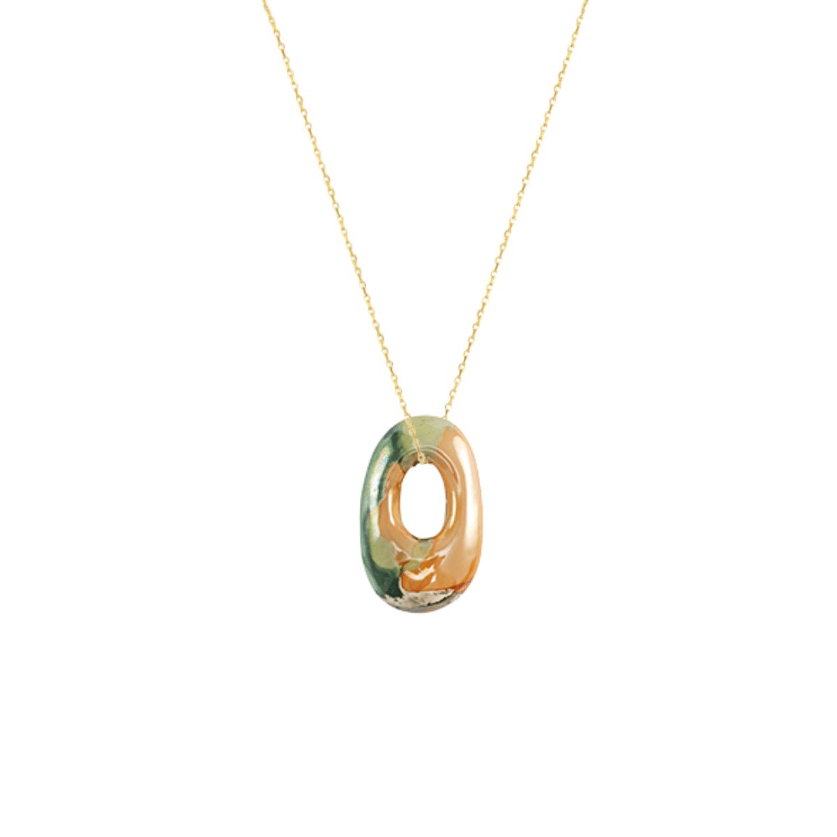 Planet Pink - Ketting frog goud - Stainless Steel - Roestvrij Staal rvs - Waterproof