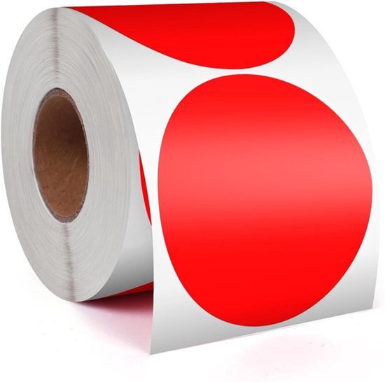 Rode Ronde Sticker 7,5 cm voor decoratie en knutselprojecten | bol
