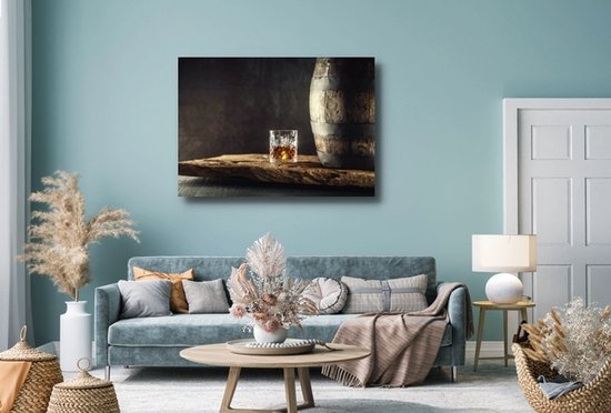 Peinture - Whisky Rustique, Profitez du moment, Impression Premium