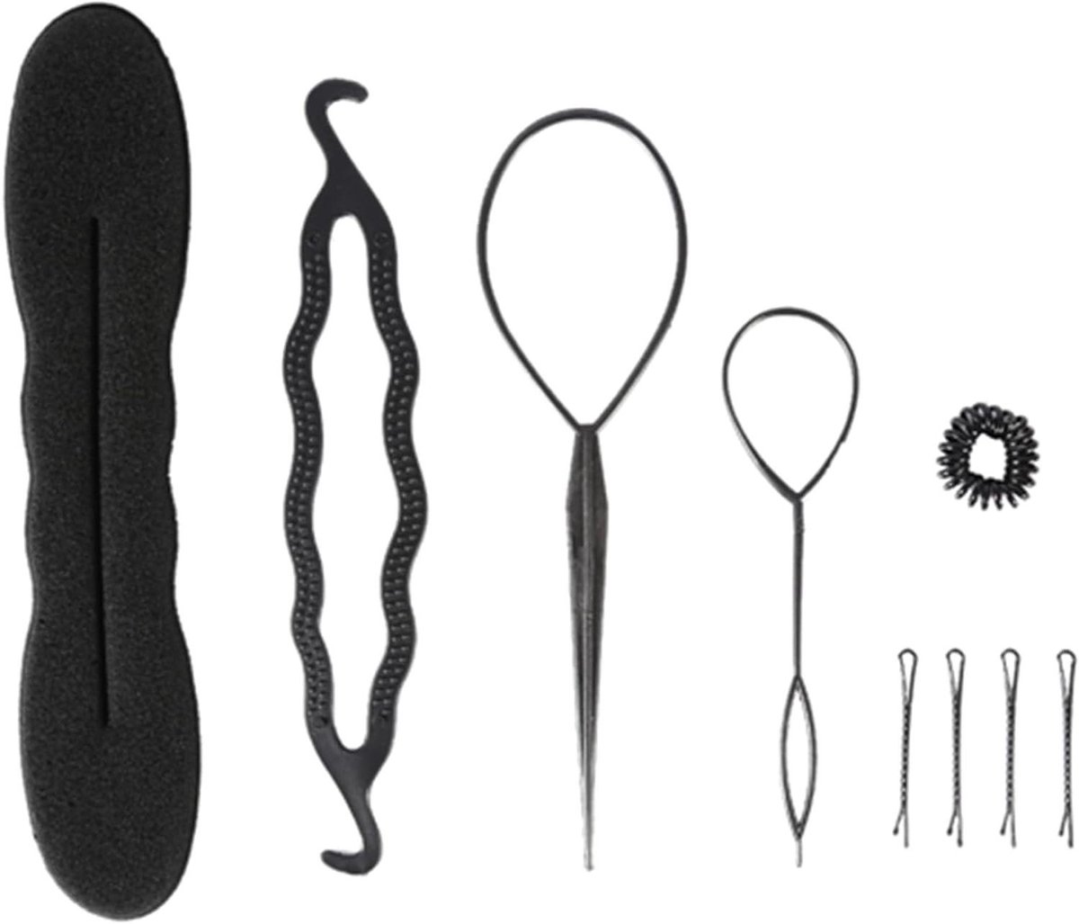 Magic Vlechten Tool voor Haarstyling - 9 Stuks Accessoires voor Paardenstaart - Topsy Tail Hair Tool - Dames en Meisjes