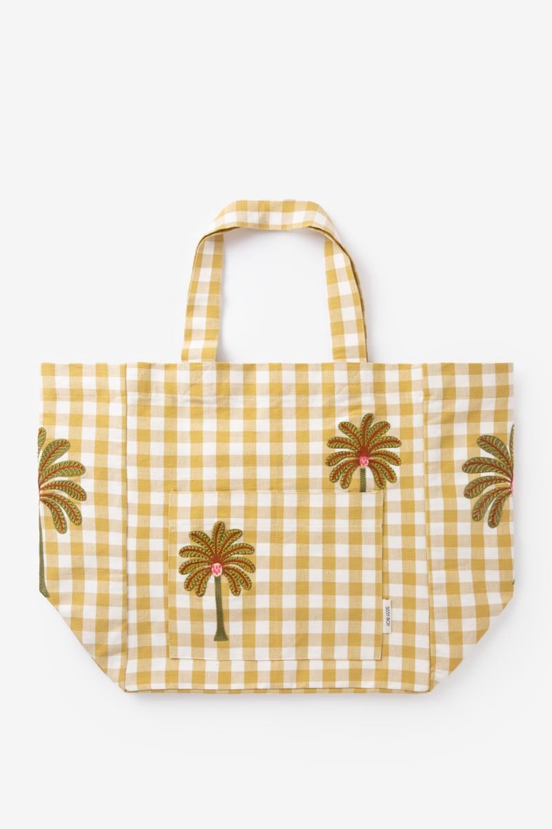 Sissy-Boy - Gele geruite shopper met palmbomen