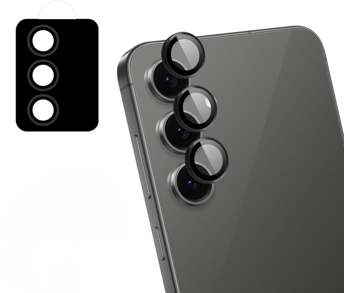 imoshion Camera Lens Protector - Geschikt voor Samsung Galaxy S25 FE - 2 Pack - Zwart