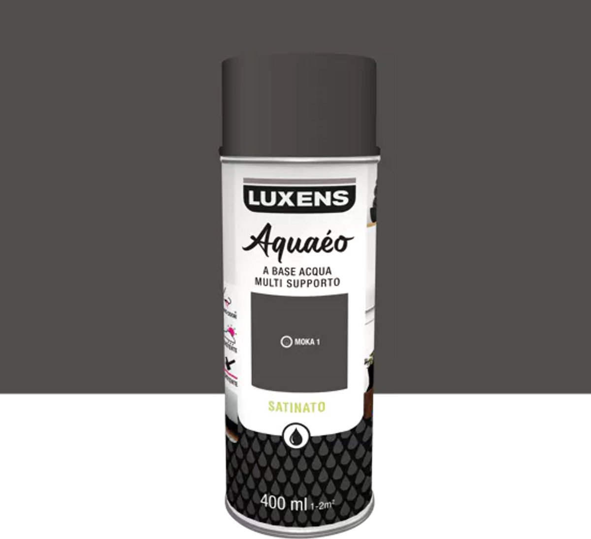 LUXENS - Spuitverf - satijn moka - 400 ml - watergedragen, satijnafwerking