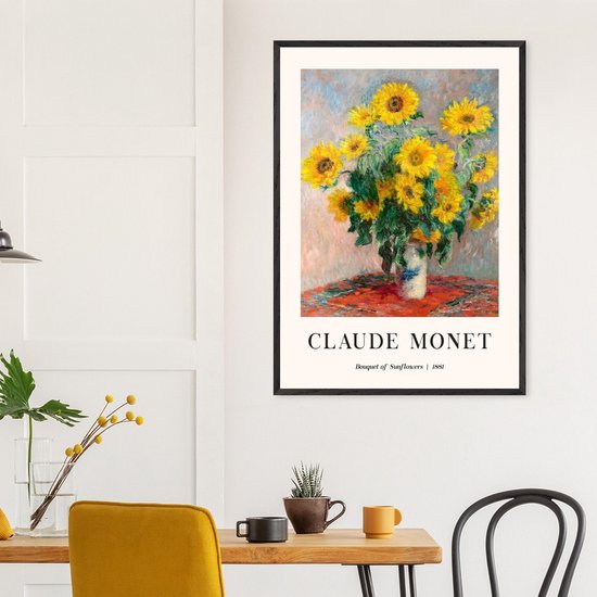Affiche Claude Monet - Bouquet de Tournesols - 50x70 cm / 20x28″ - Décoration Salon - Décoration Chambre - Décoration - Décoration murale - Décoration murale Salon - Décoration murale Chambre - Décoration murale - Décoration murale Salon