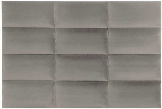 Vente-unique Hoofdeinde wandpanelen BONTE - 180 cm - Fluweel - Taupe - van Pascal Morabito