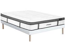 Vente-unique Boxspring + traagschuim hybride matrasset - 30cm dik - 160 x 200 cm - OLIANE van DREAMEA