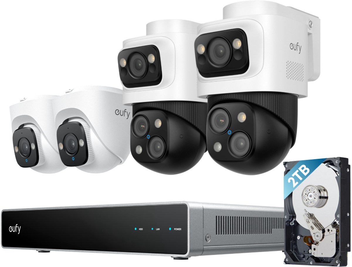 Eufy S4 & E41 4K PoE Beveiligingscamera Systeem met NVR - ANKER TECHNOLOGY (UK) LTD - €829,00